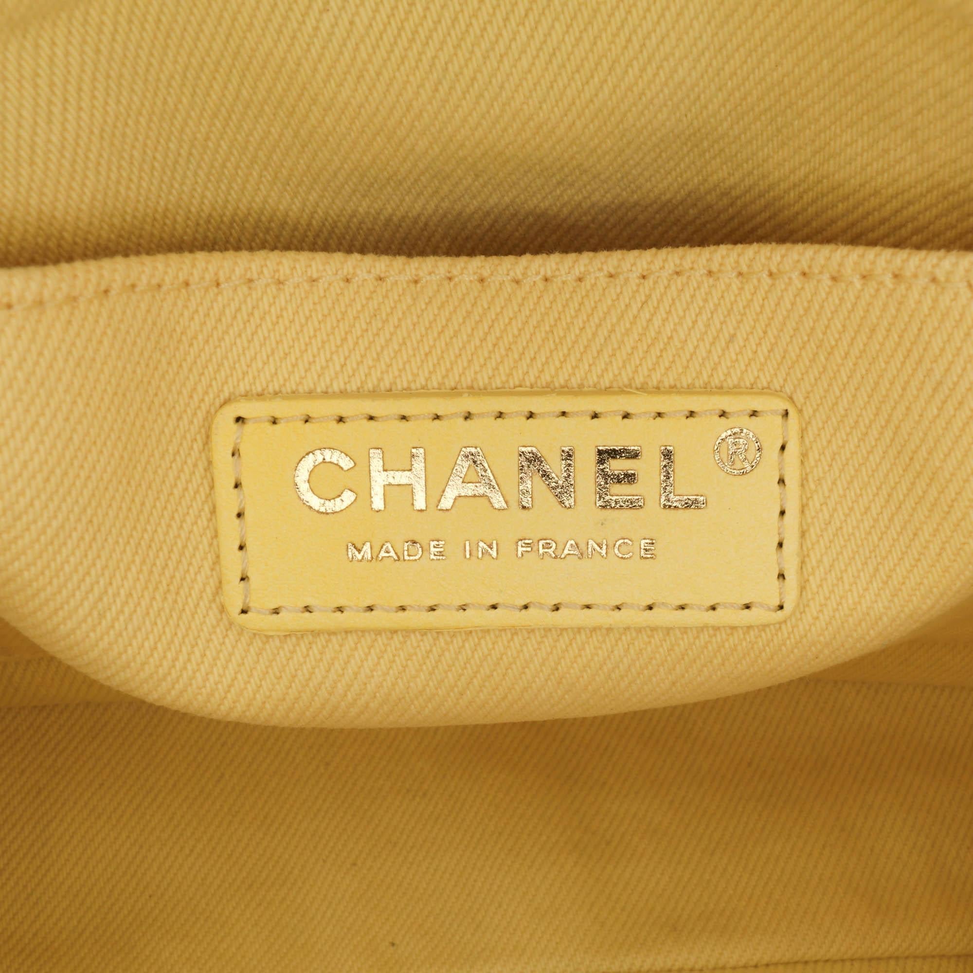 Chanel Small Chevron Denim Fringe Coco Flap