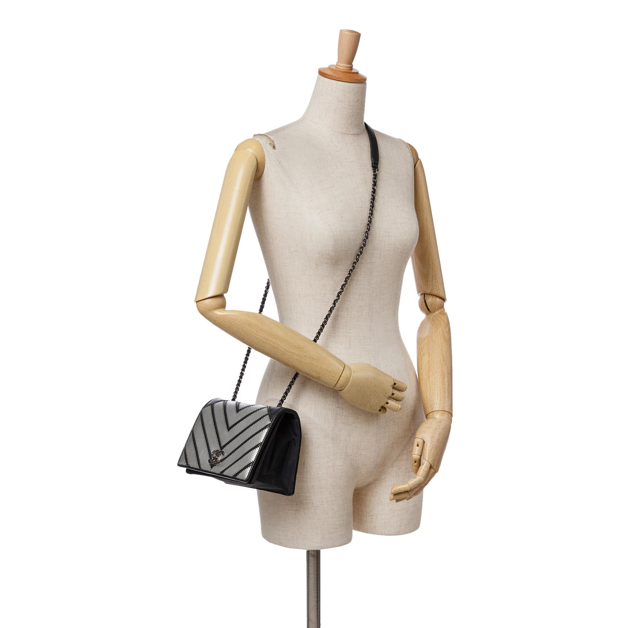 Chanel Small Chevron Lambskin Couture Flap