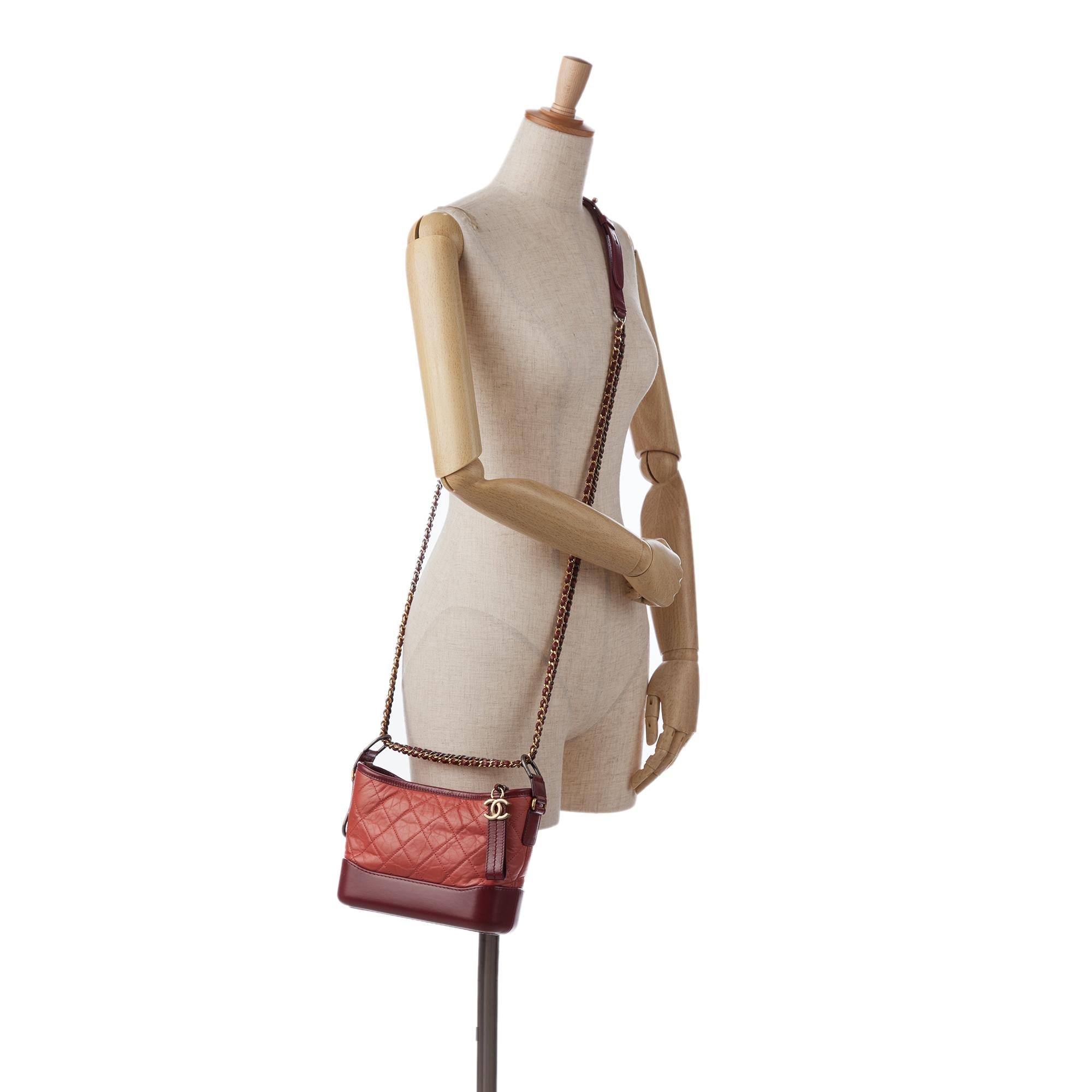 Chanel Small Chevron Lambskin Gabrielle Crossbody