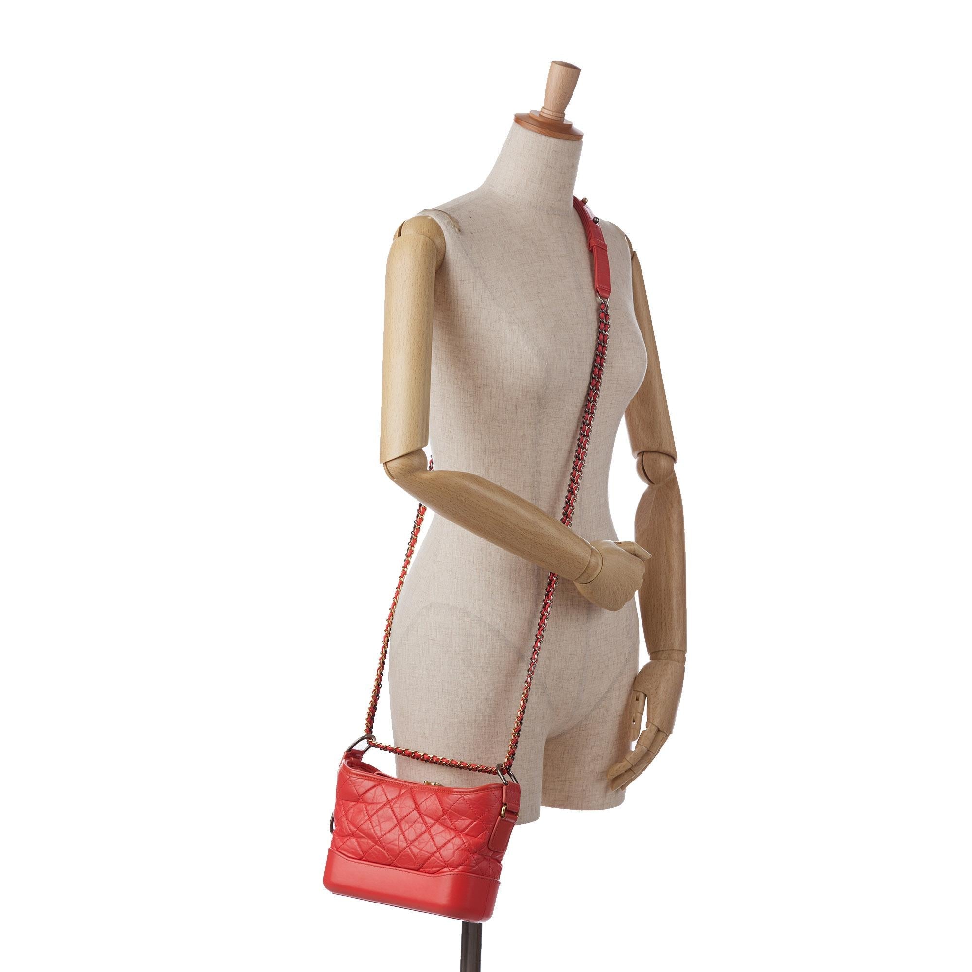 Chanel Small Chevron Lambskin Gabrielle Crossbody