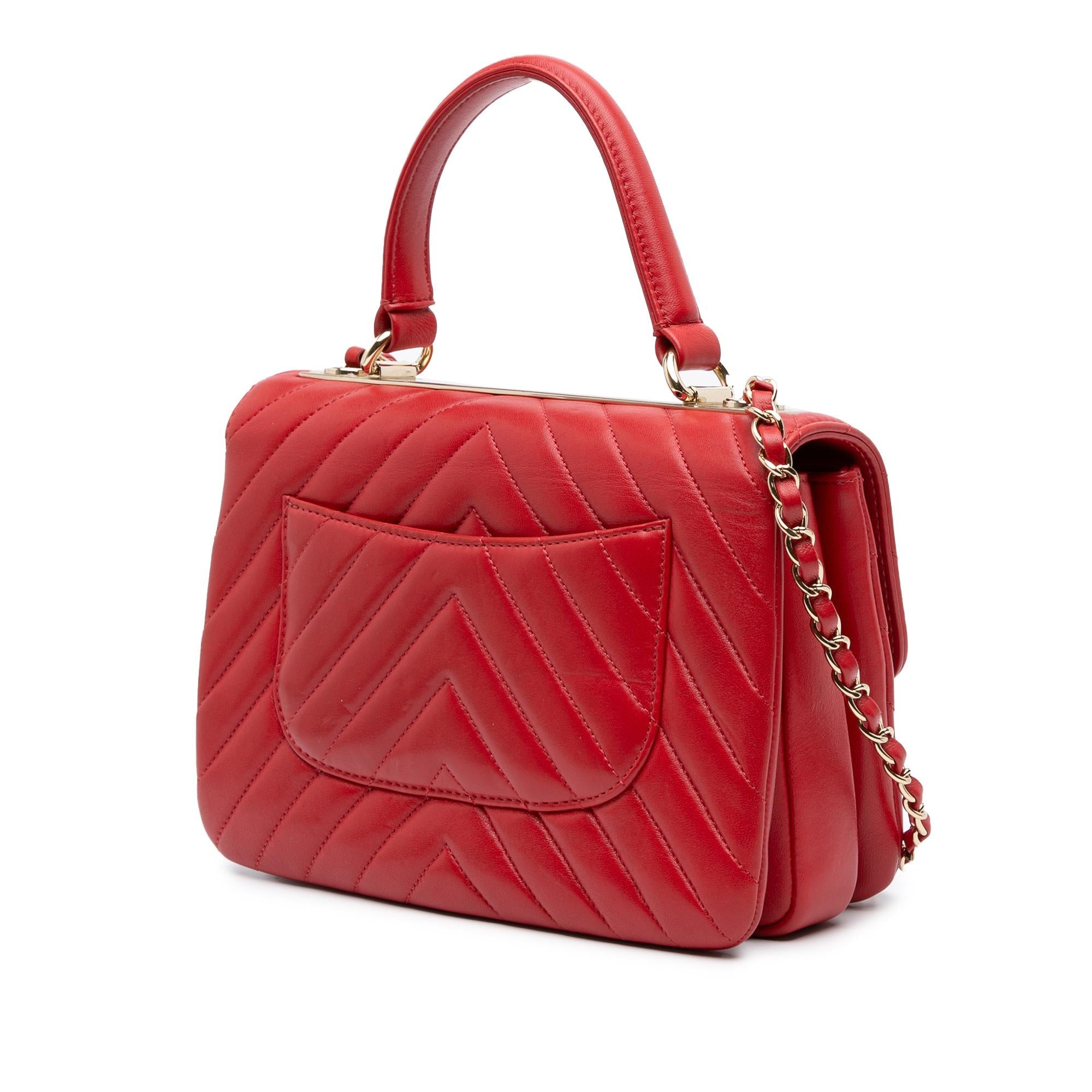 Chanel Small Chevron Lambskin Trendy CC Flap