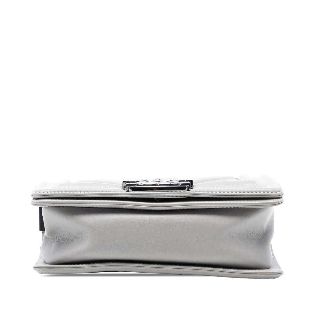 Chanel Small Chevron Stitched Calfskin Boy Flap