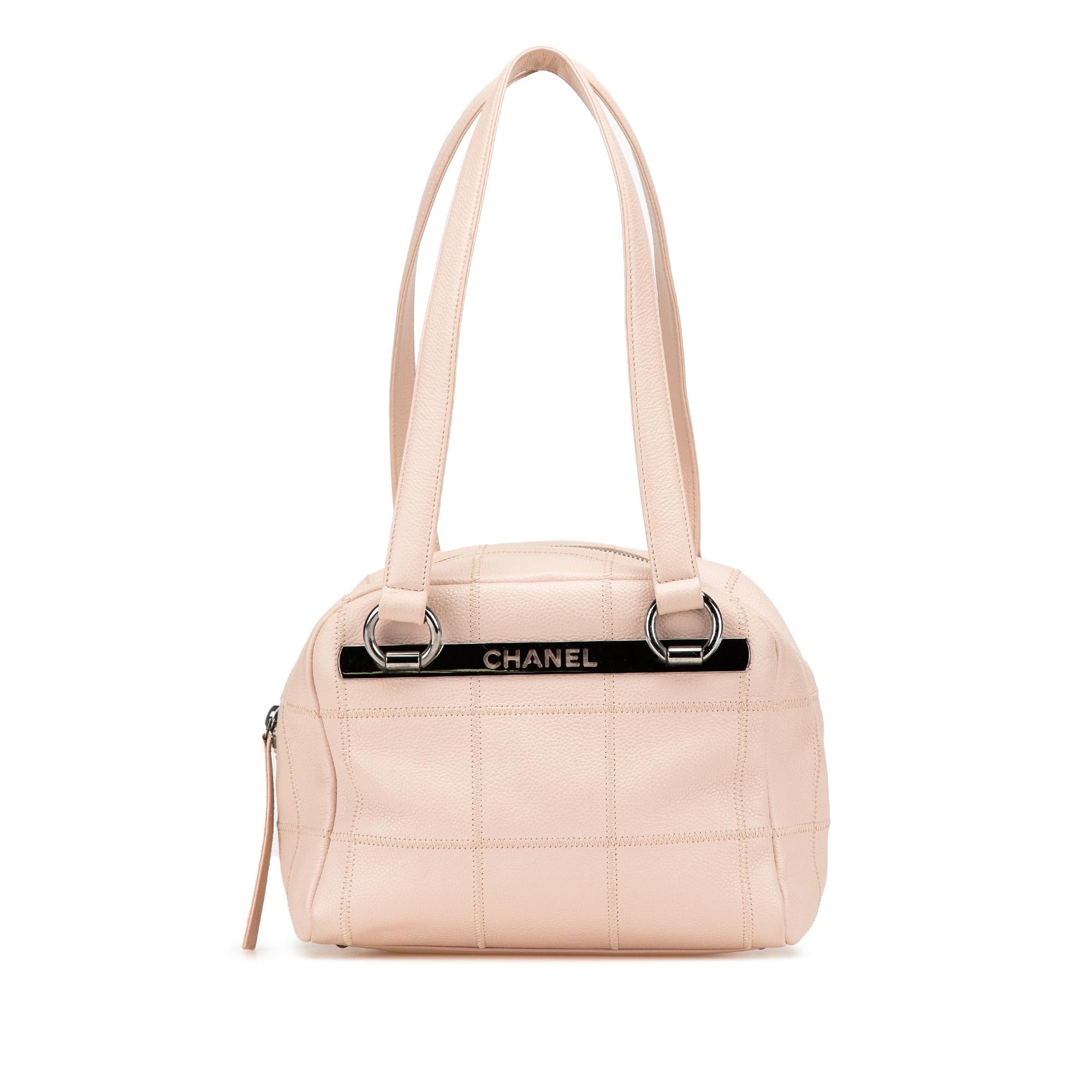 Chanel Small Choco Bar Caviar LAX Bowler Bag
