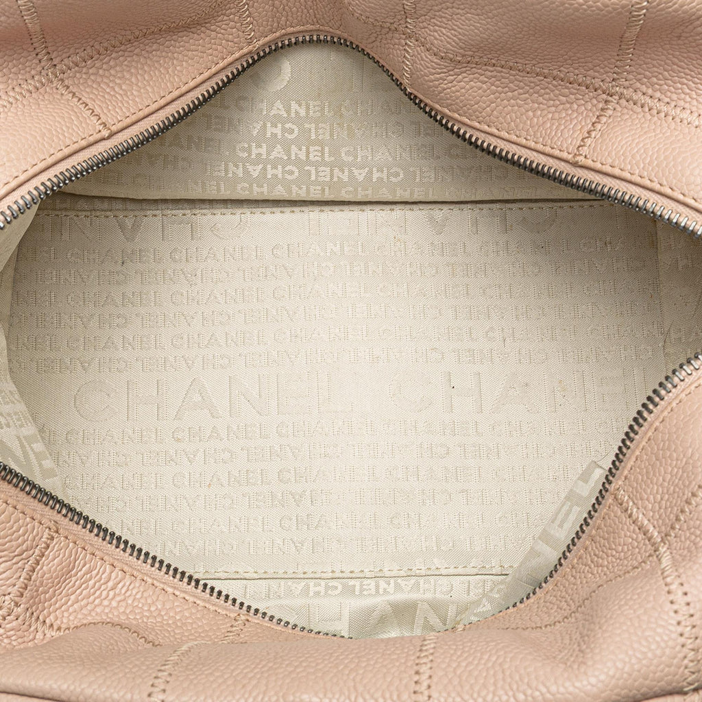 Chanel Small Choco Bar Caviar LAX Bowler Bag