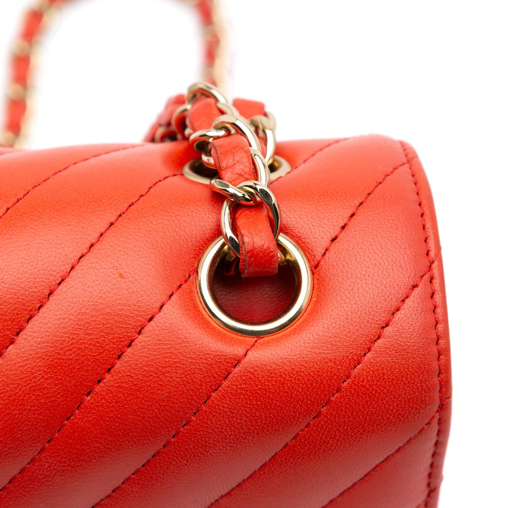 Chanel Small Classic Chevron Lambskin Double Flap