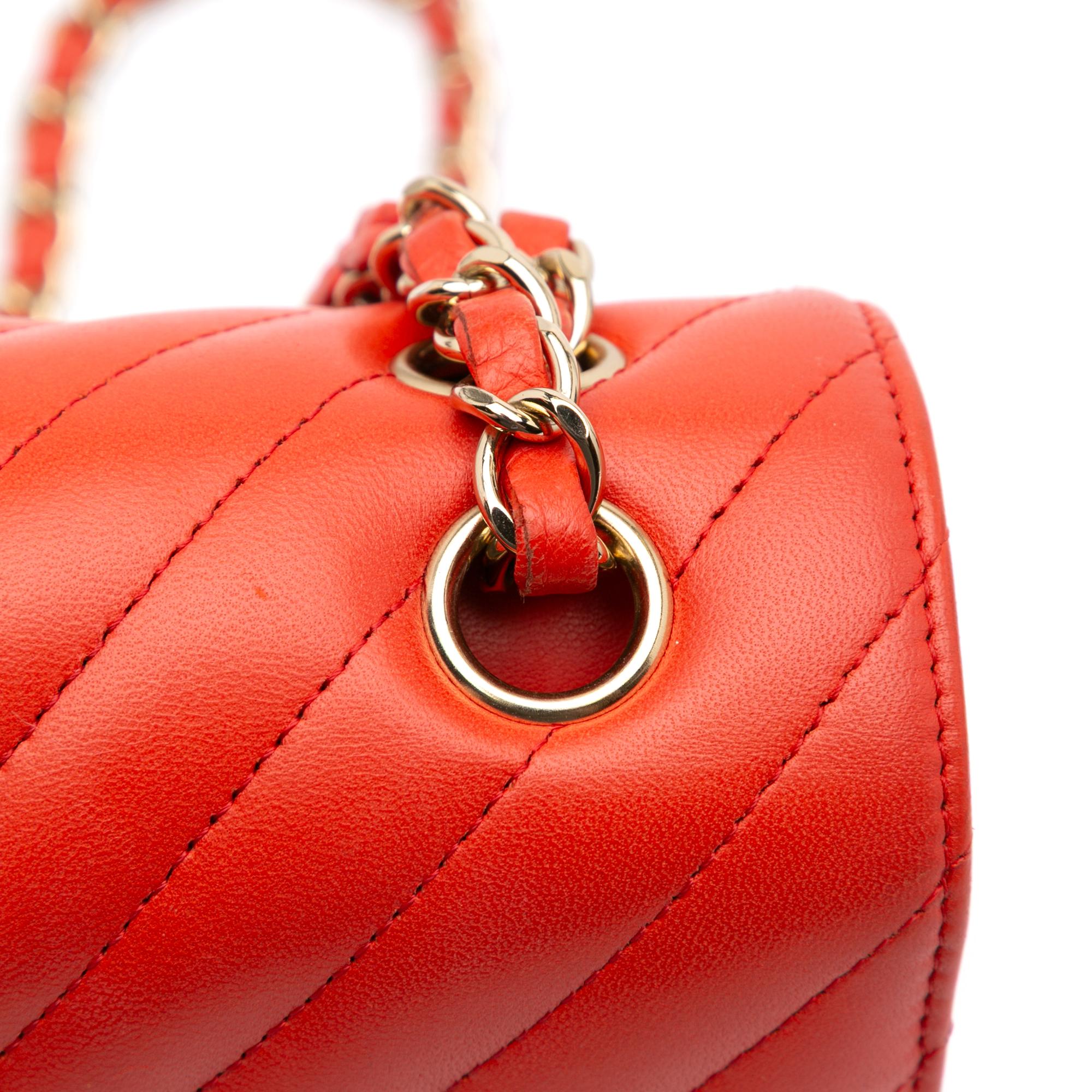 Chanel Small Classic Chevron Lambskin Double Flap