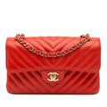 Chanel Small Classic Chevron Lambskin Double Flap