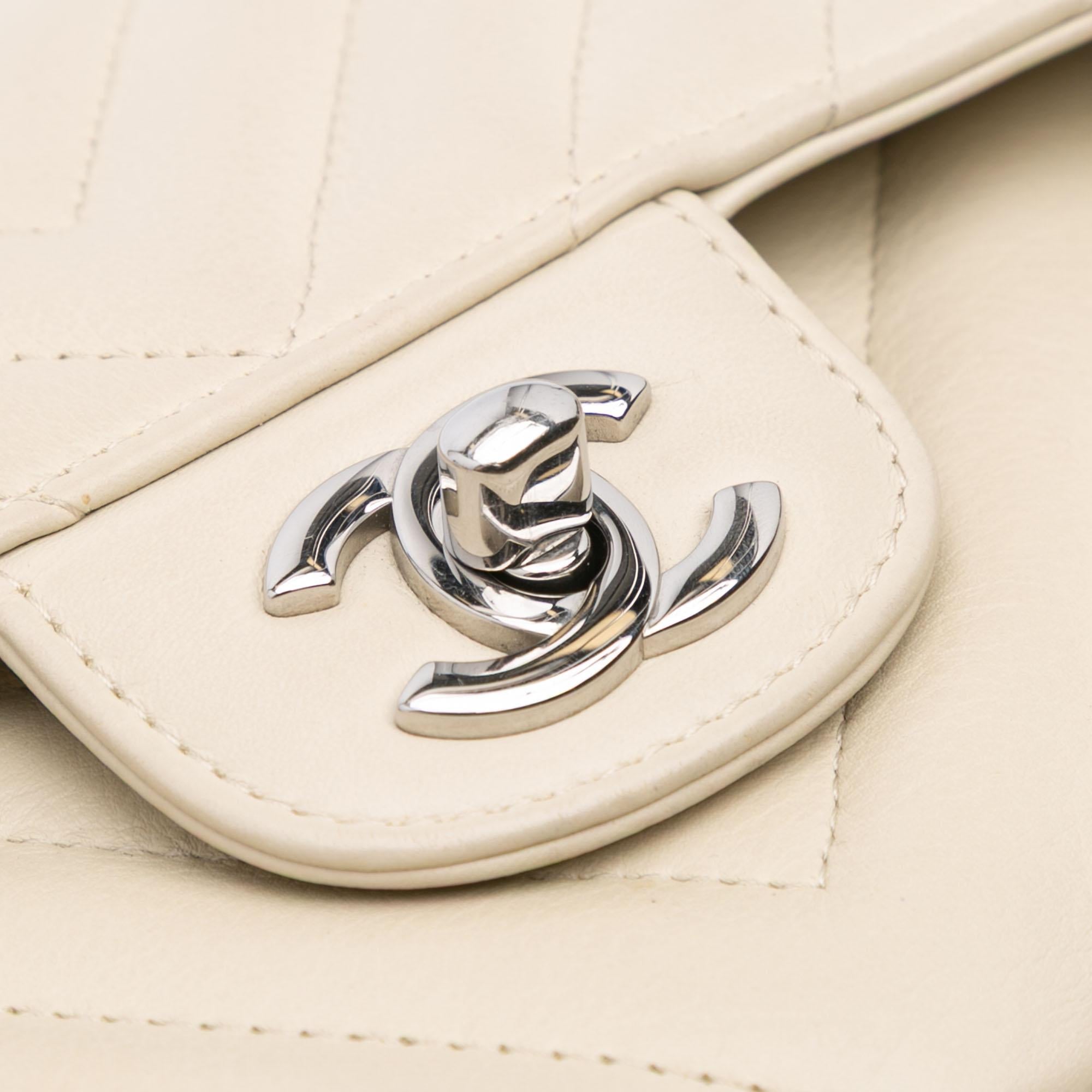 Chanel Small Classic Chevron Lambskin Double Flap