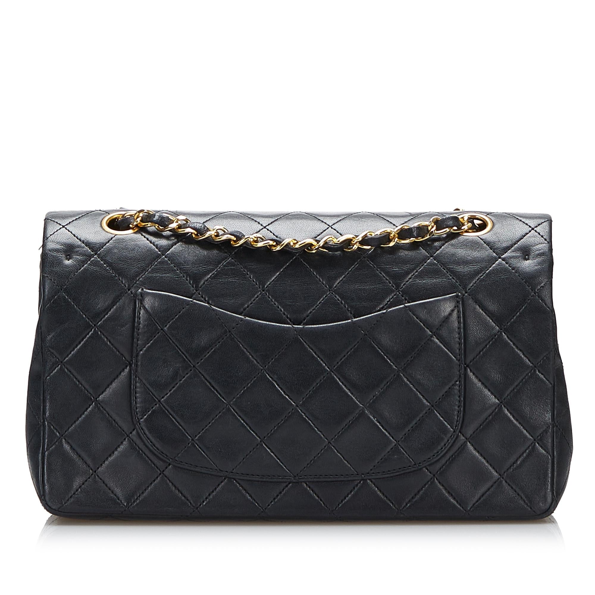 Chanel Small Classic Lambskin Double Flap (SHG-3QYLwV)