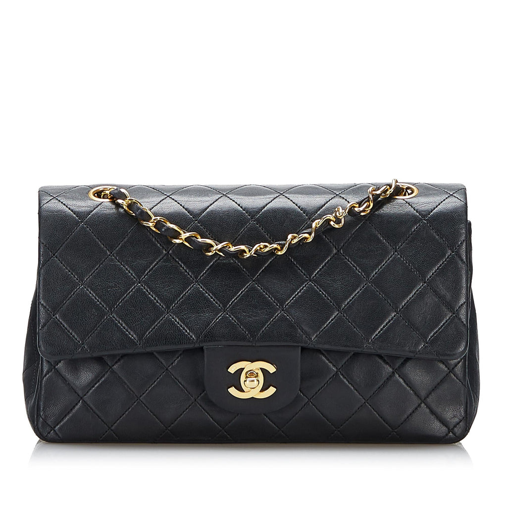 Chanel Small Classic Lambskin Double Flap (SHG-3QYLwV)