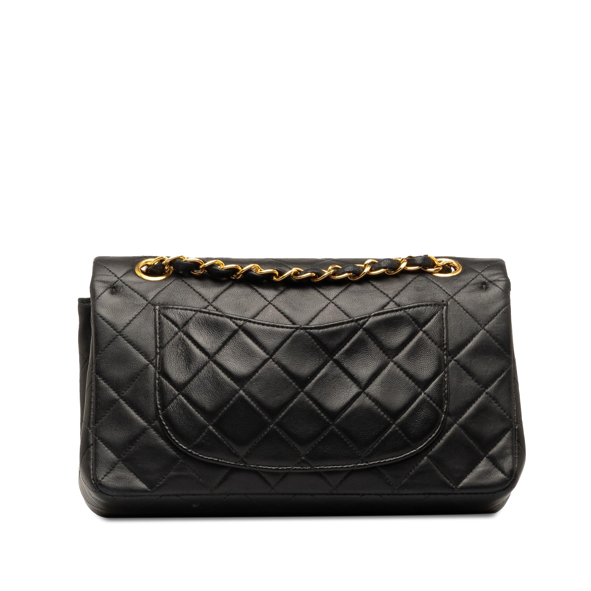 Chanel Small Classic Lambskin Double Flap (SHG-asIK7n)