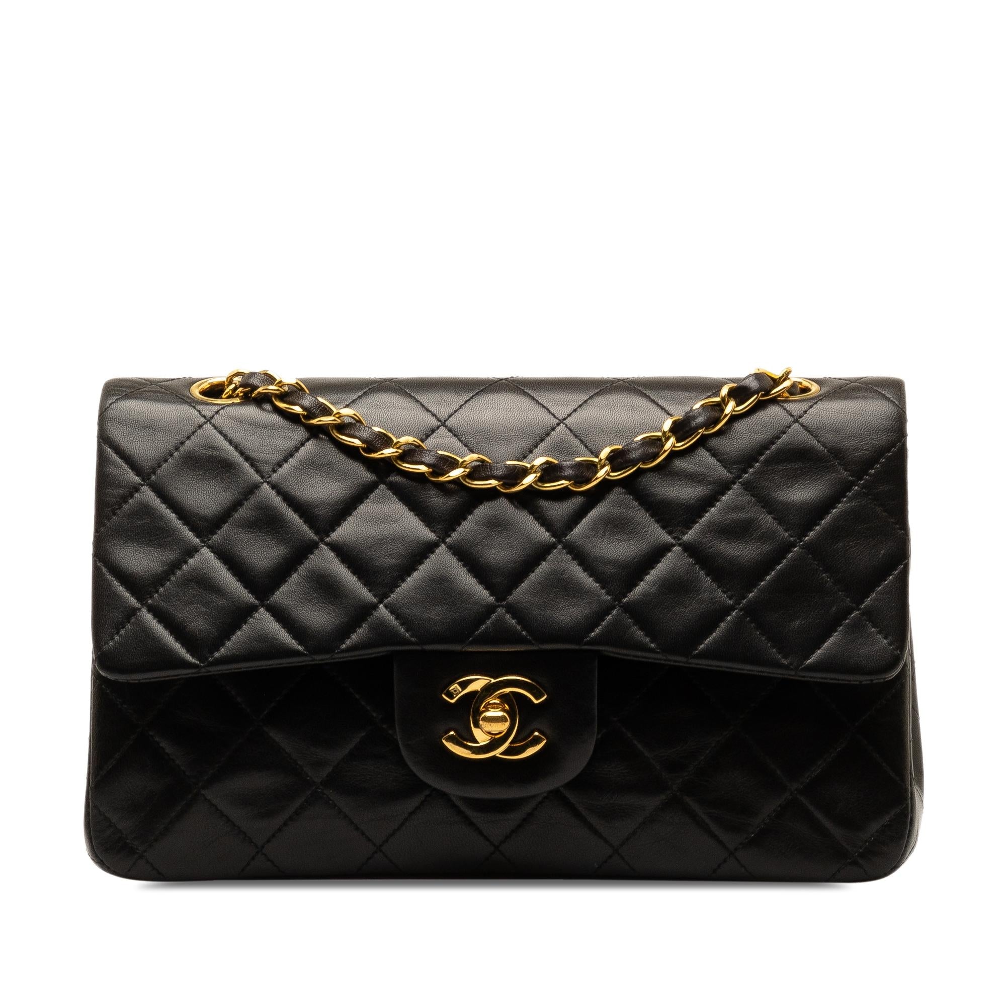 Chanel Small Classic Lambskin Double Flap (SHG-jUYNWc)