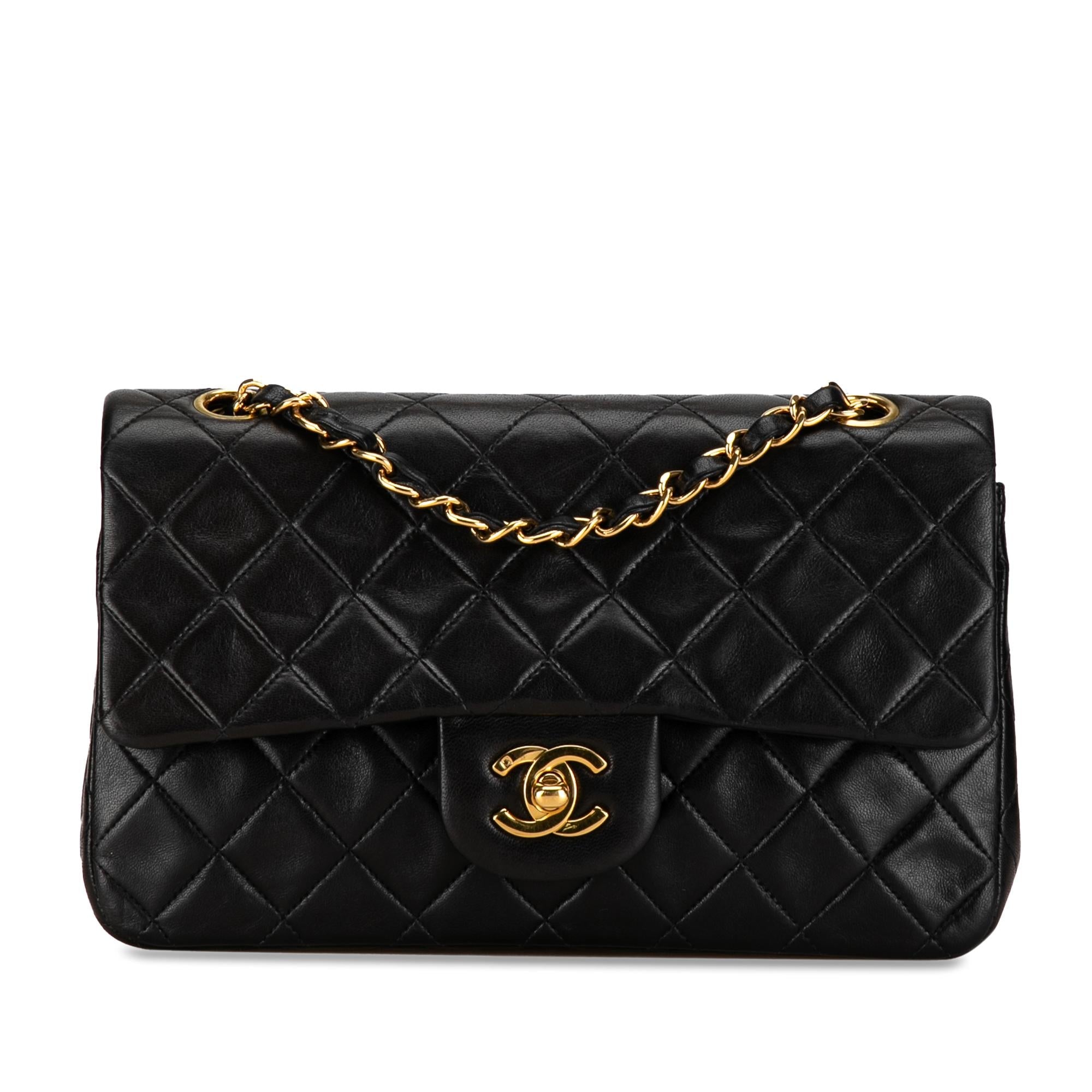 Chanel Small Classic Lambskin Double Flap (SHG-HJFEAA)