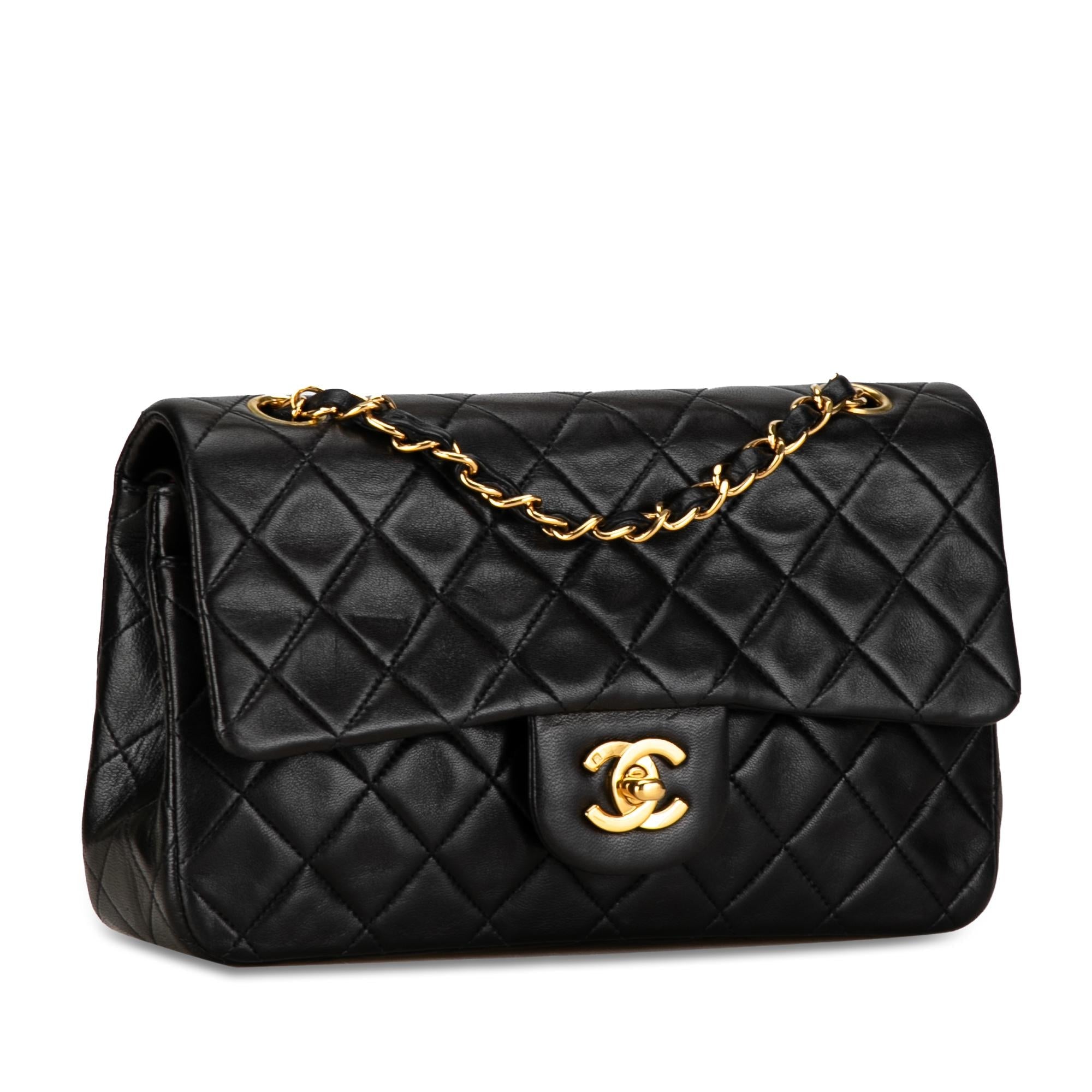 Chanel Small Classic Lambskin Double Flap (SHG-HJFEAA)