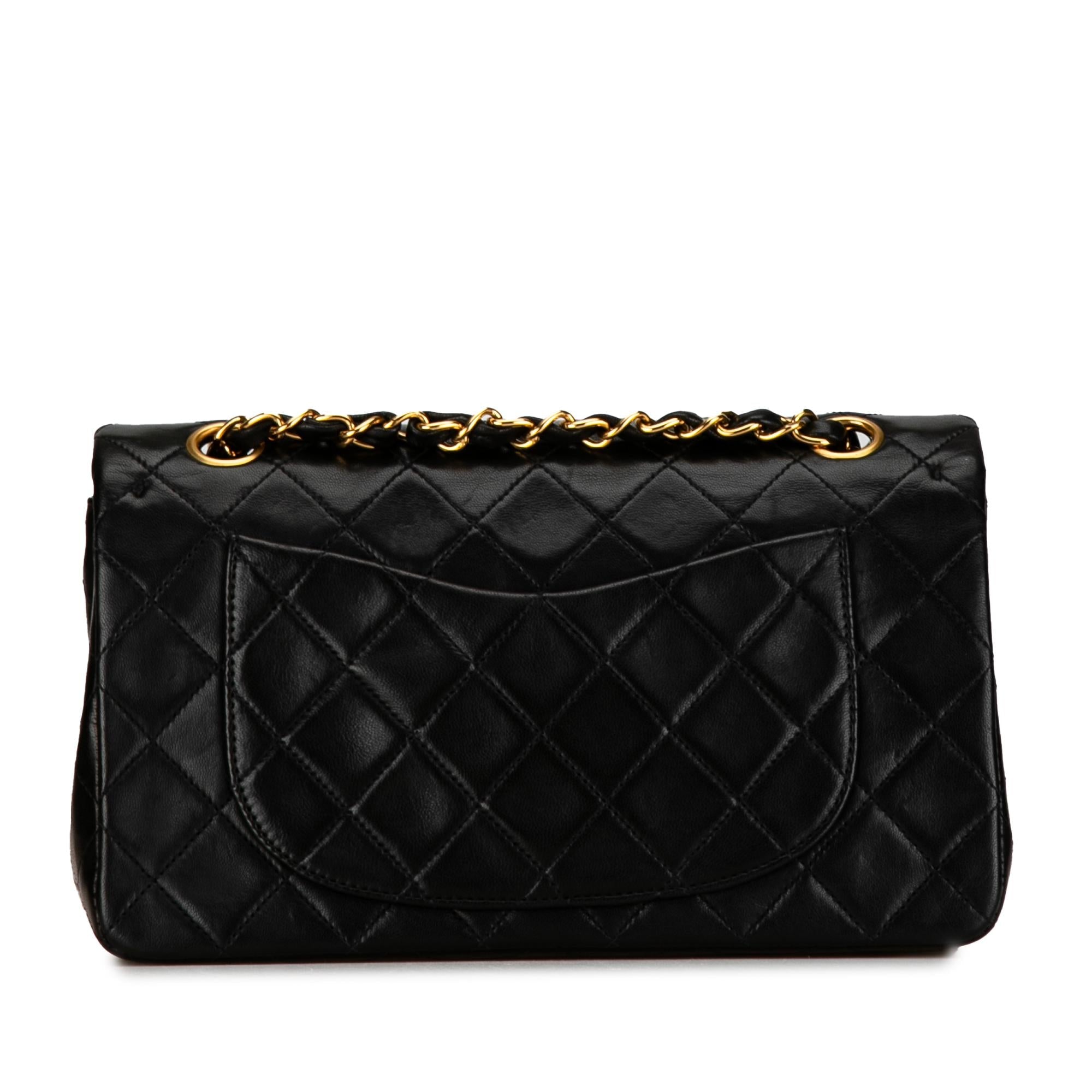 Chanel Small Classic Lambskin Double Flap (SHG-0Uyy0k)