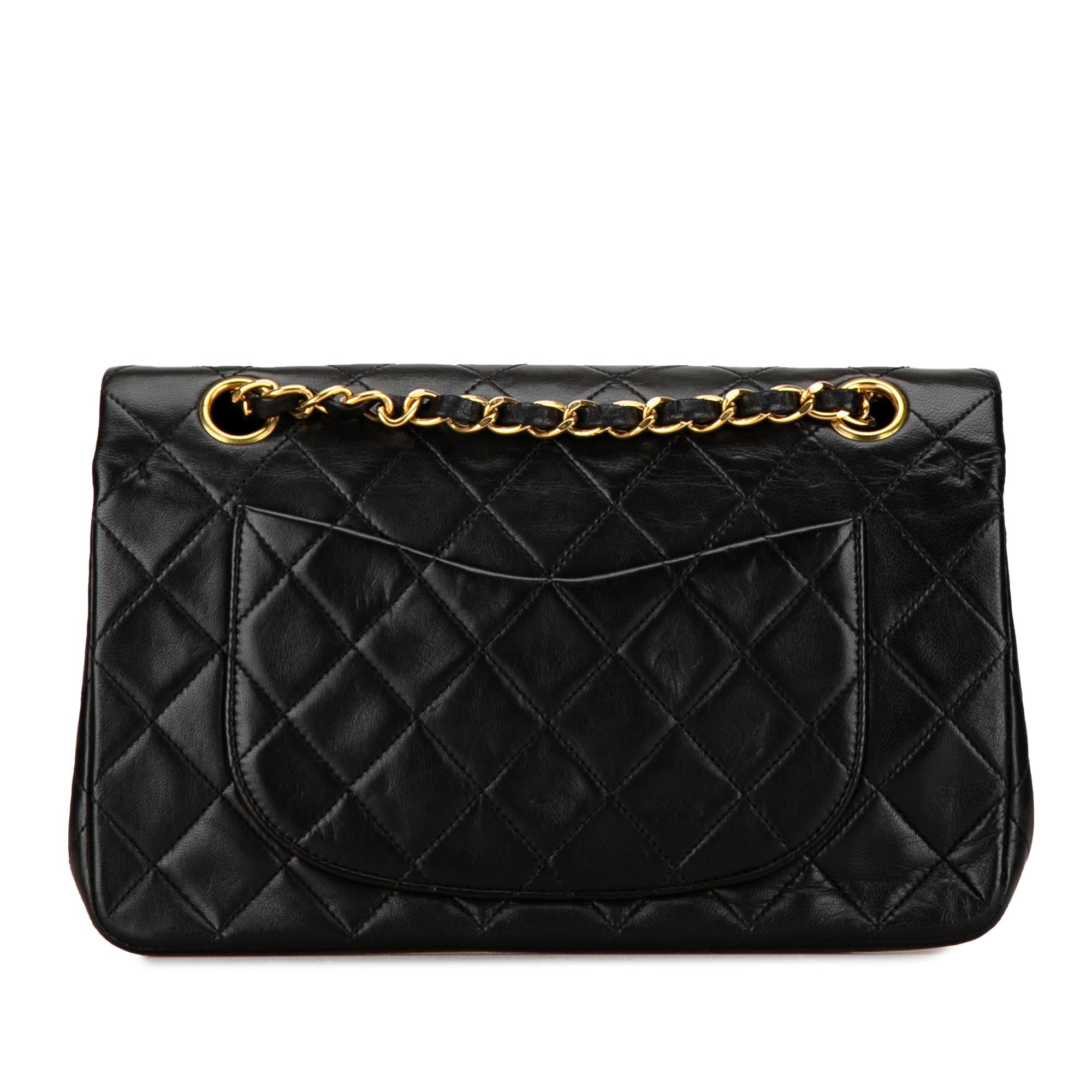 Chanel Small Classic Lambskin Double Flap (SHG-FgW8Qu)