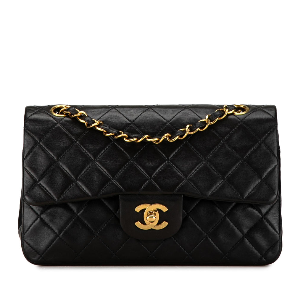 Chanel Small Classic Lambskin Double Flap (SHG-FgW8Qu)