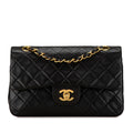 Chanel Small Classic Lambskin Double Flap (SHG-FgW8Qu)