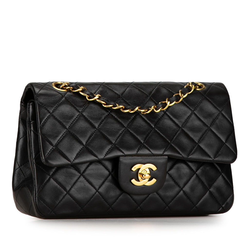 Chanel Small Classic Lambskin Double Flap (SHG-FgW8Qu)
