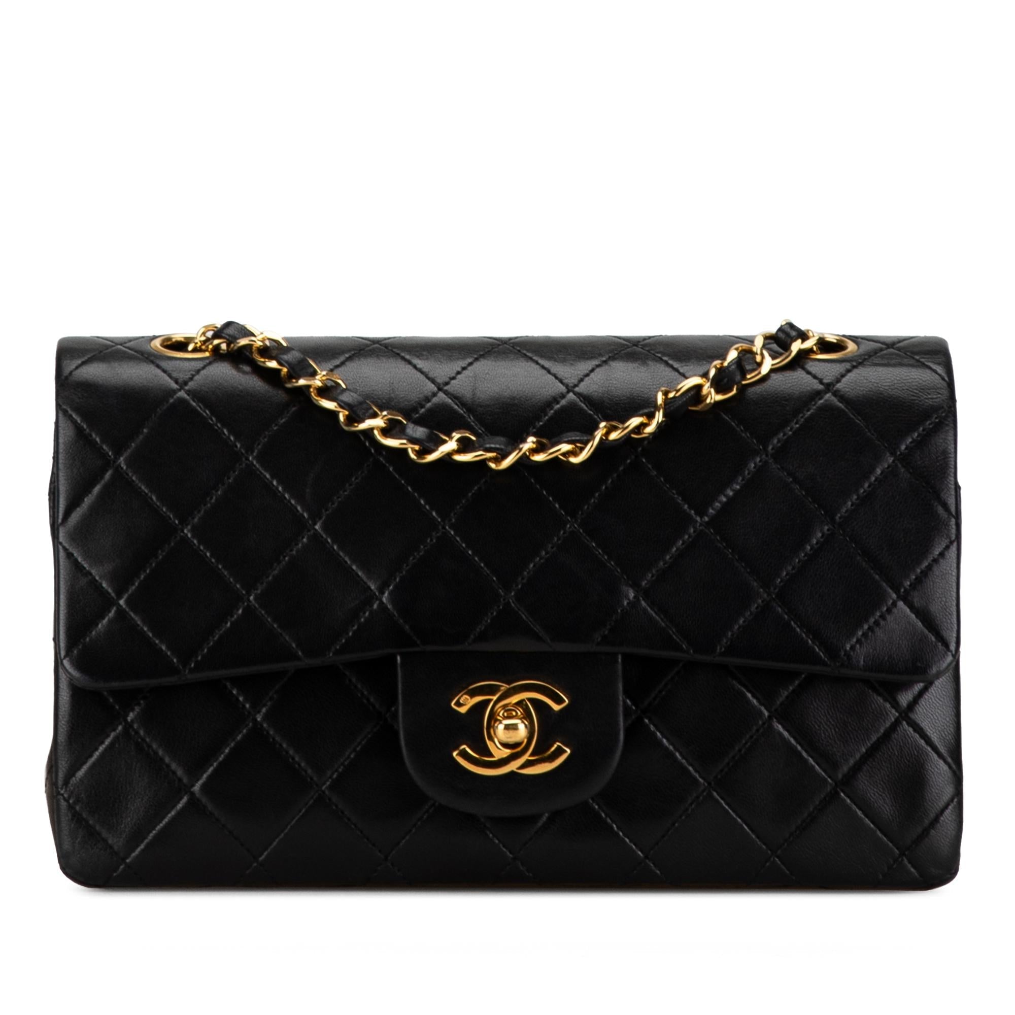 Chanel Small Classic Lambskin Double Flap (SHG-uhzzcD)