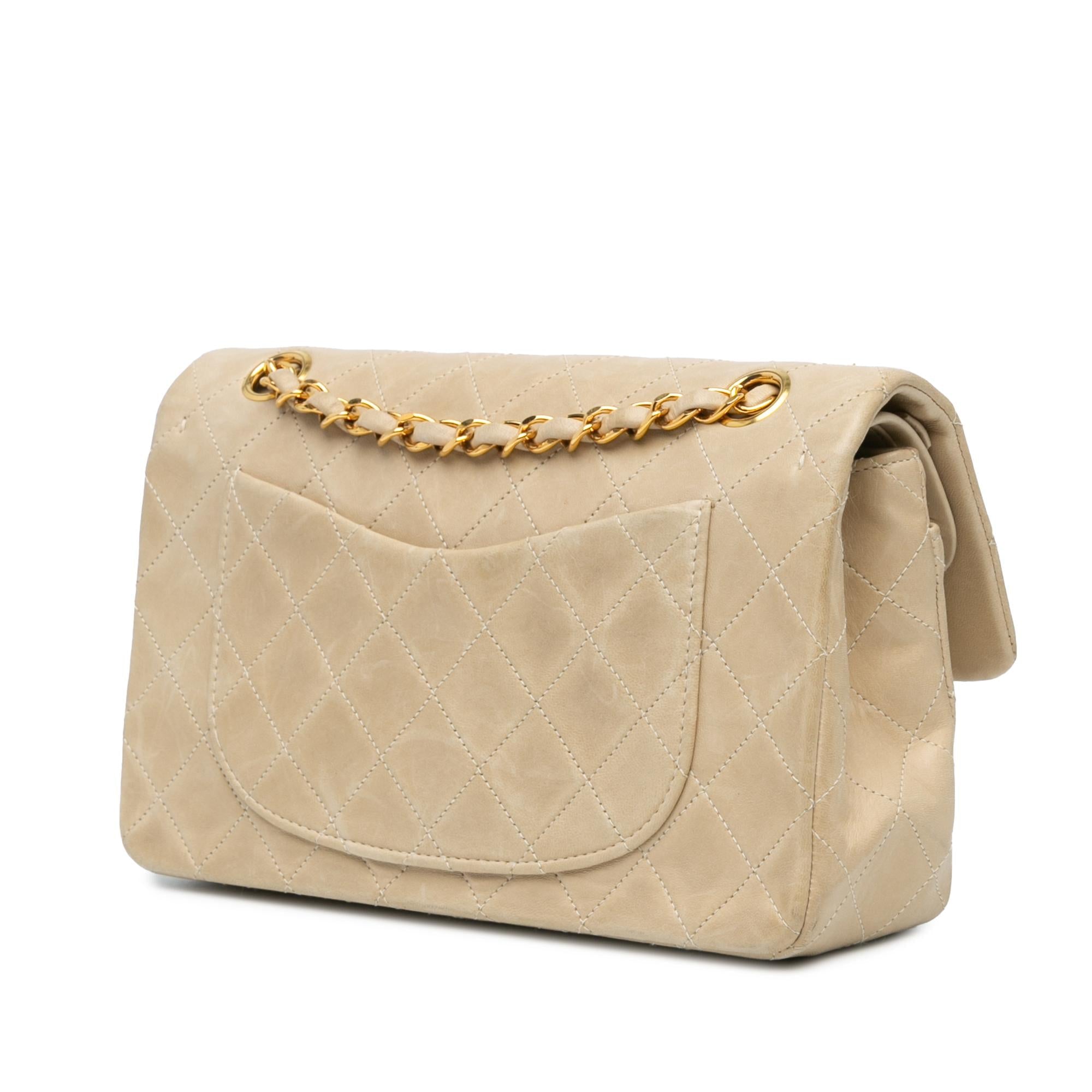 Chanel Small Classic Lambskin Double Flap (SHG-dmJ7nr)