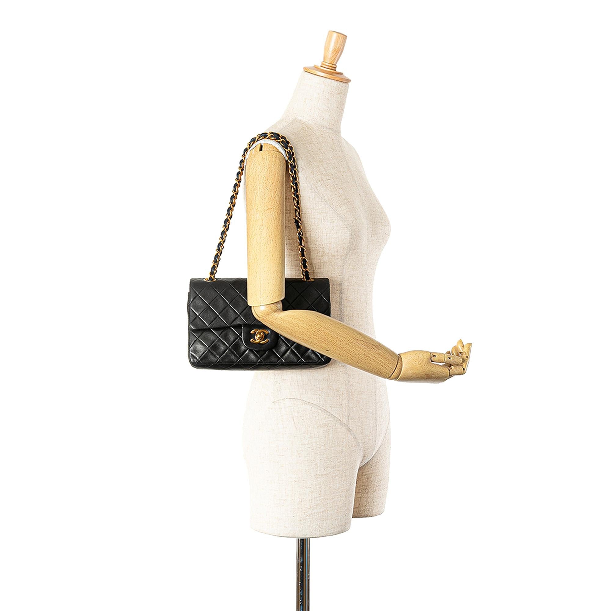 Chanel Small Classic Lambskin Double Flap (SHG-3kJqlg)