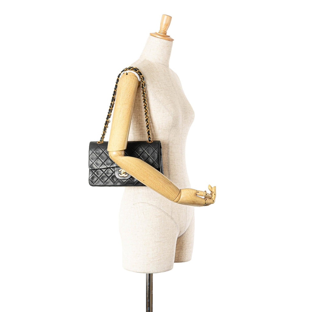 Chanel Small Classic Lambskin Double Flap (SHG-FdUf9U)