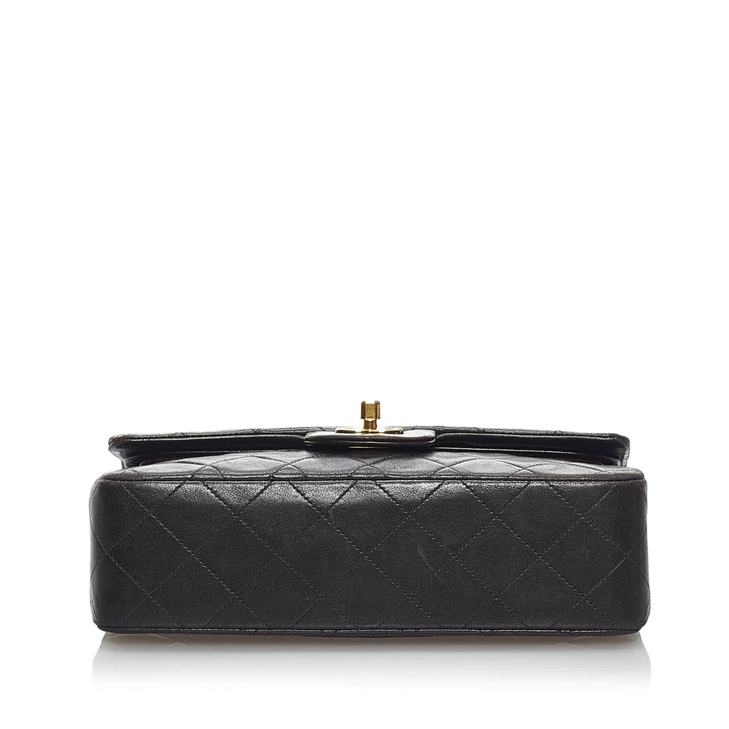 Chanel Small Classic Lambskin Leather Double Flap Bag (SHG-34199)