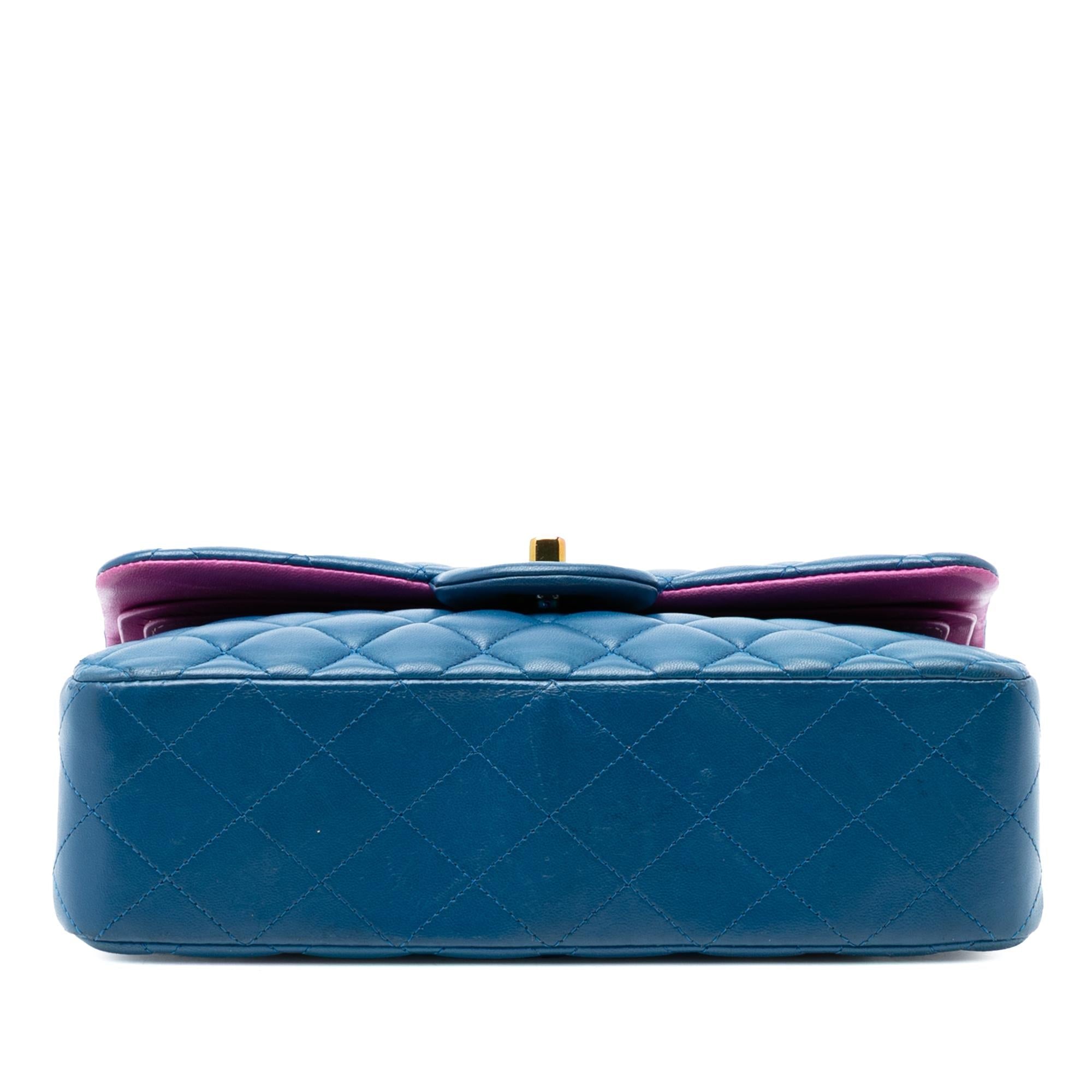 Chanel Small Classic Lambskin Rainbow Hardware Double Flap