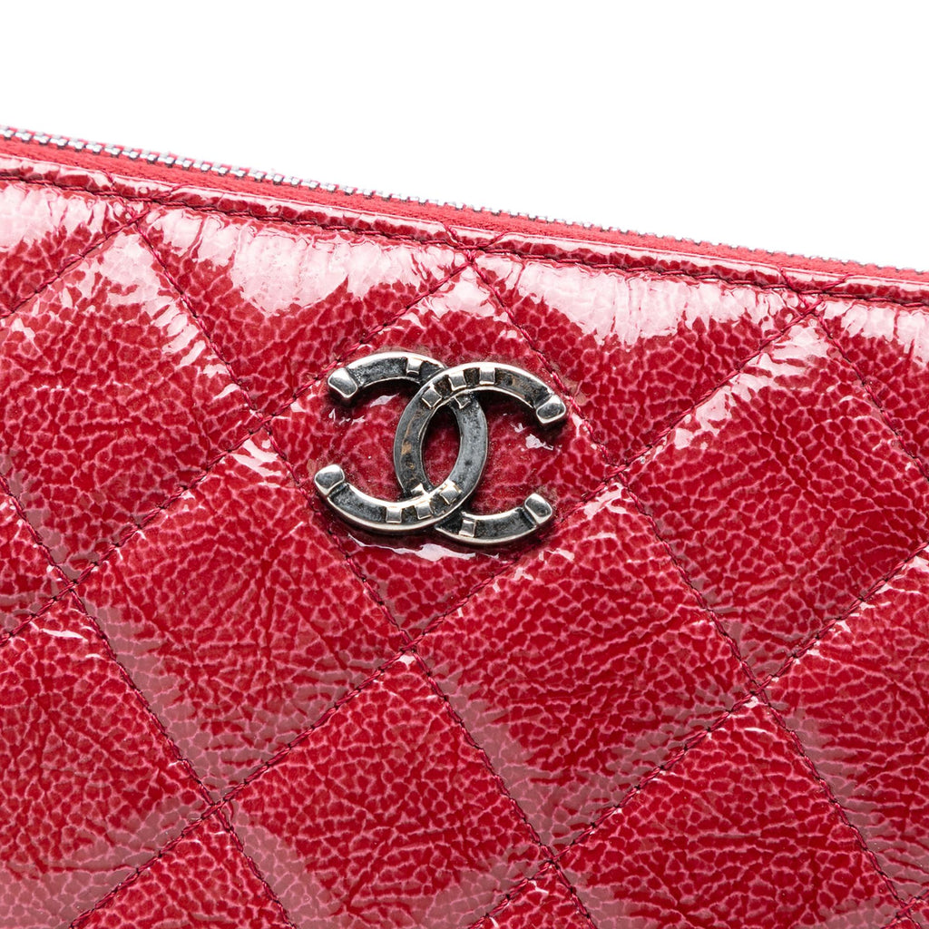 Chanel Small Crinkled Patent O Case Clutch