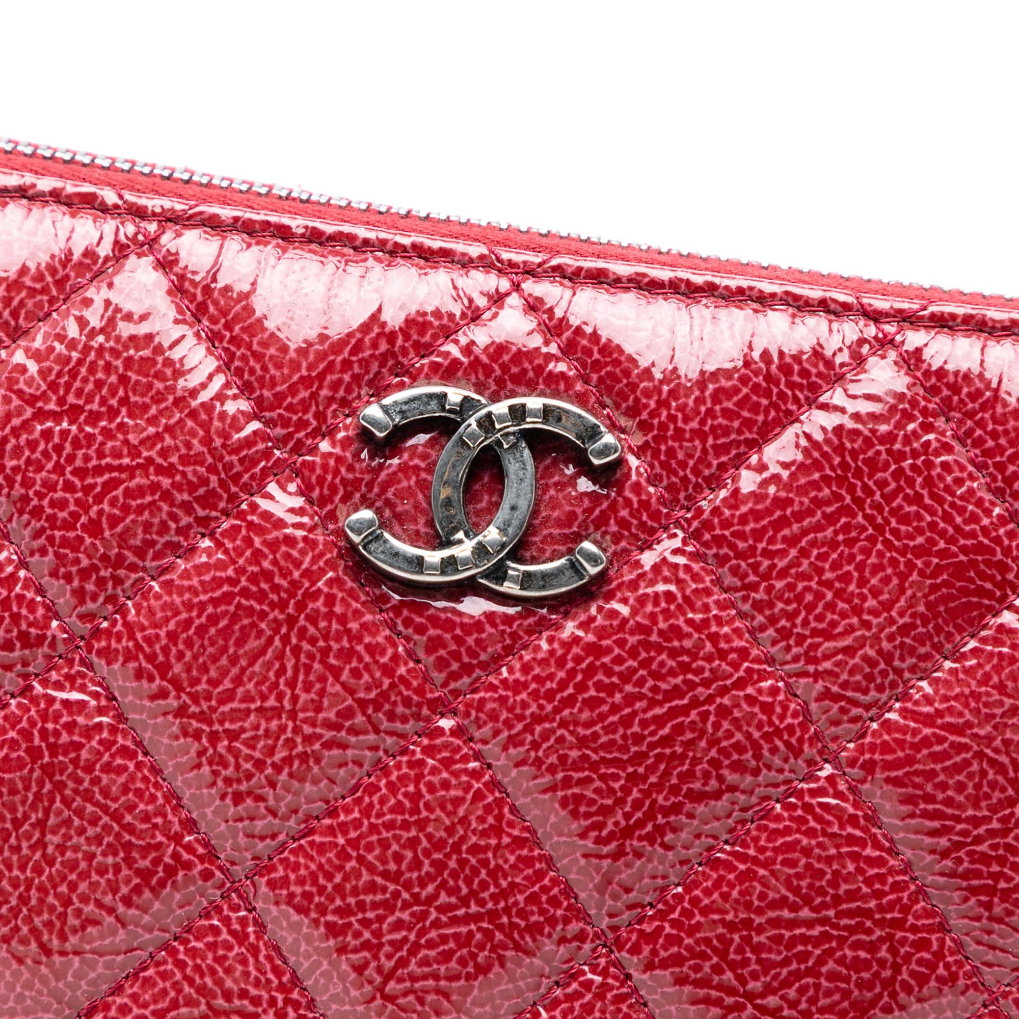 Chanel Small Crinkled Patent O Case Clutch