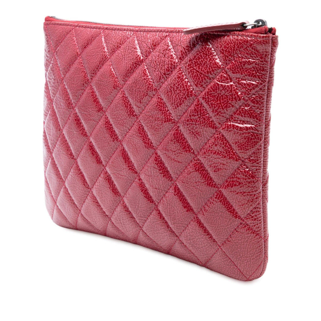 Chanel Small Crinkled Patent O Case Clutch