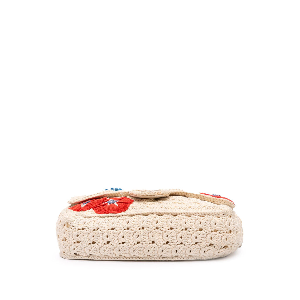 Chanel Small Crochet Cotton Camellia Flap