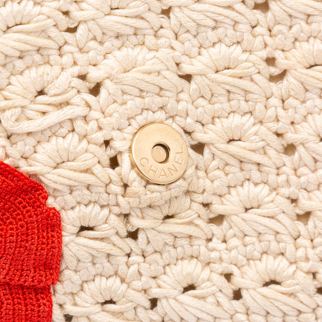 Chanel Small Crochet Cotton Camellia Flap