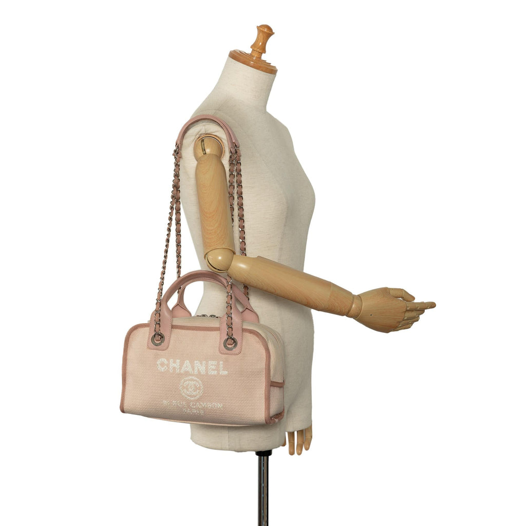 Chanel Small Deauville Bowling Satchel (SHG-lwvfoQ)