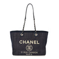 Chanel Small Deauville Tote Indigo Denim