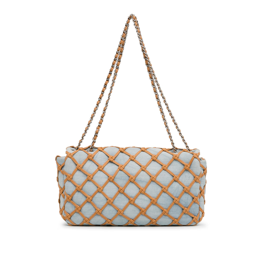 Chanel Small Denim Canebiers Net Flap (SHG-tufAIi)