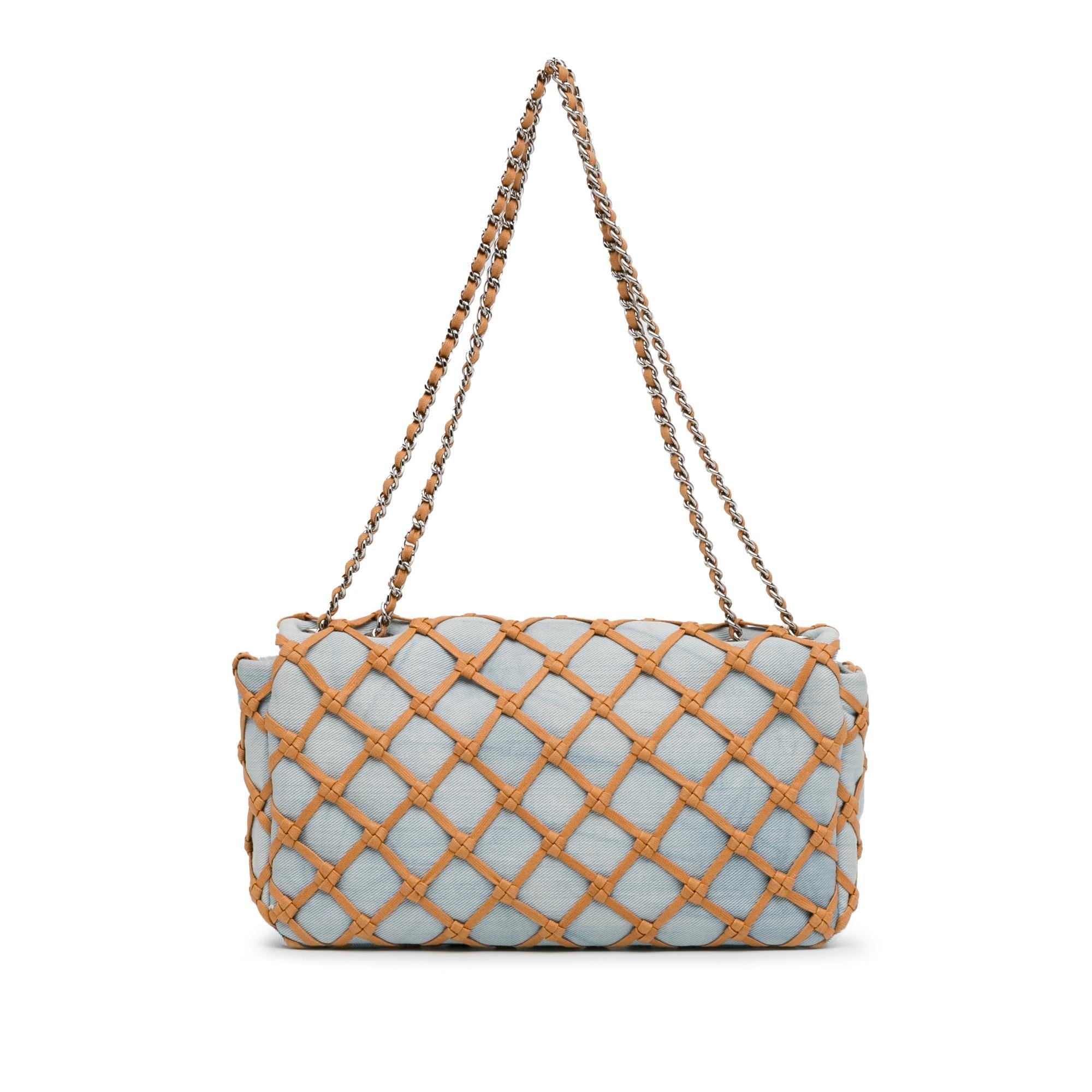 Chanel Small Denim Canebiers Net Flap (SHG-tufAIi)