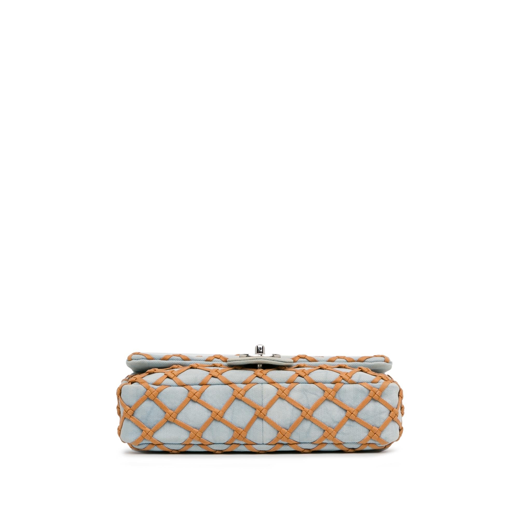 Chanel Small Denim Canebiers Net Flap (SHG-tufAIi)