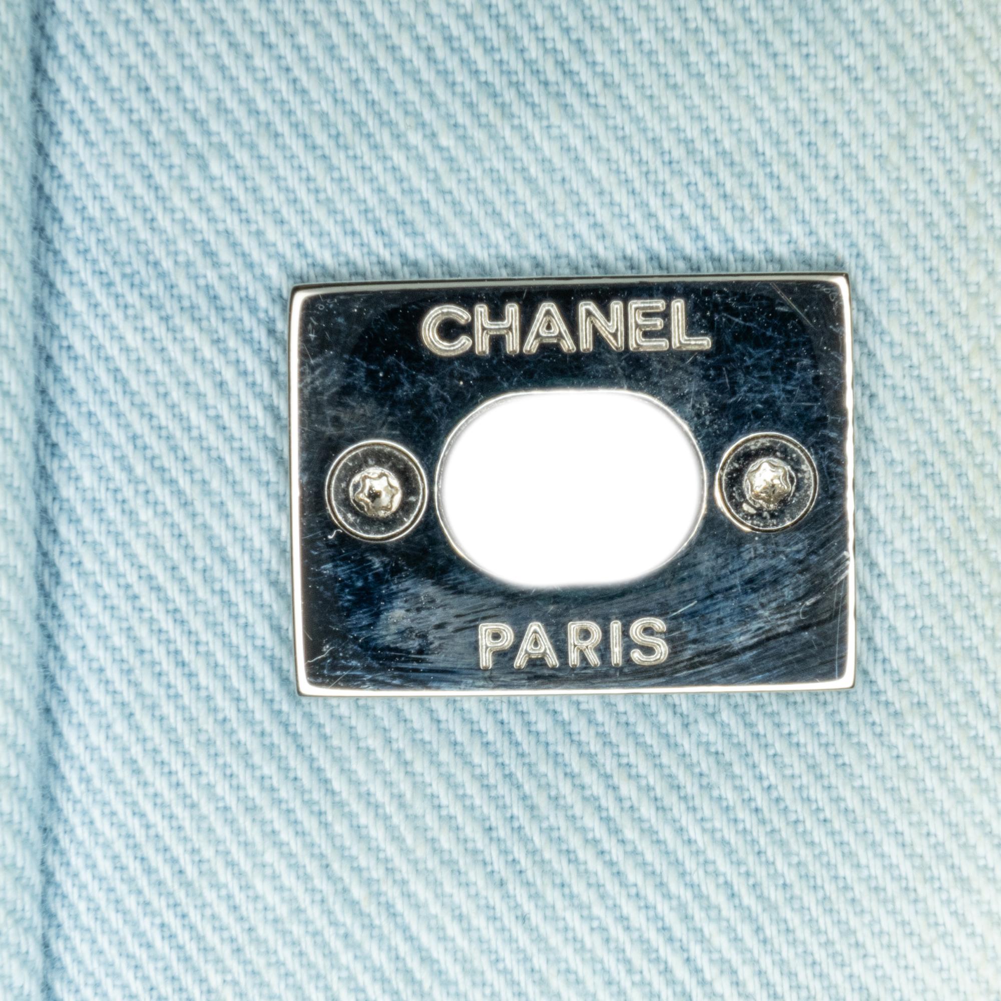 Chanel Small Denim Canebiers Net Flap (SHG-tufAIi)