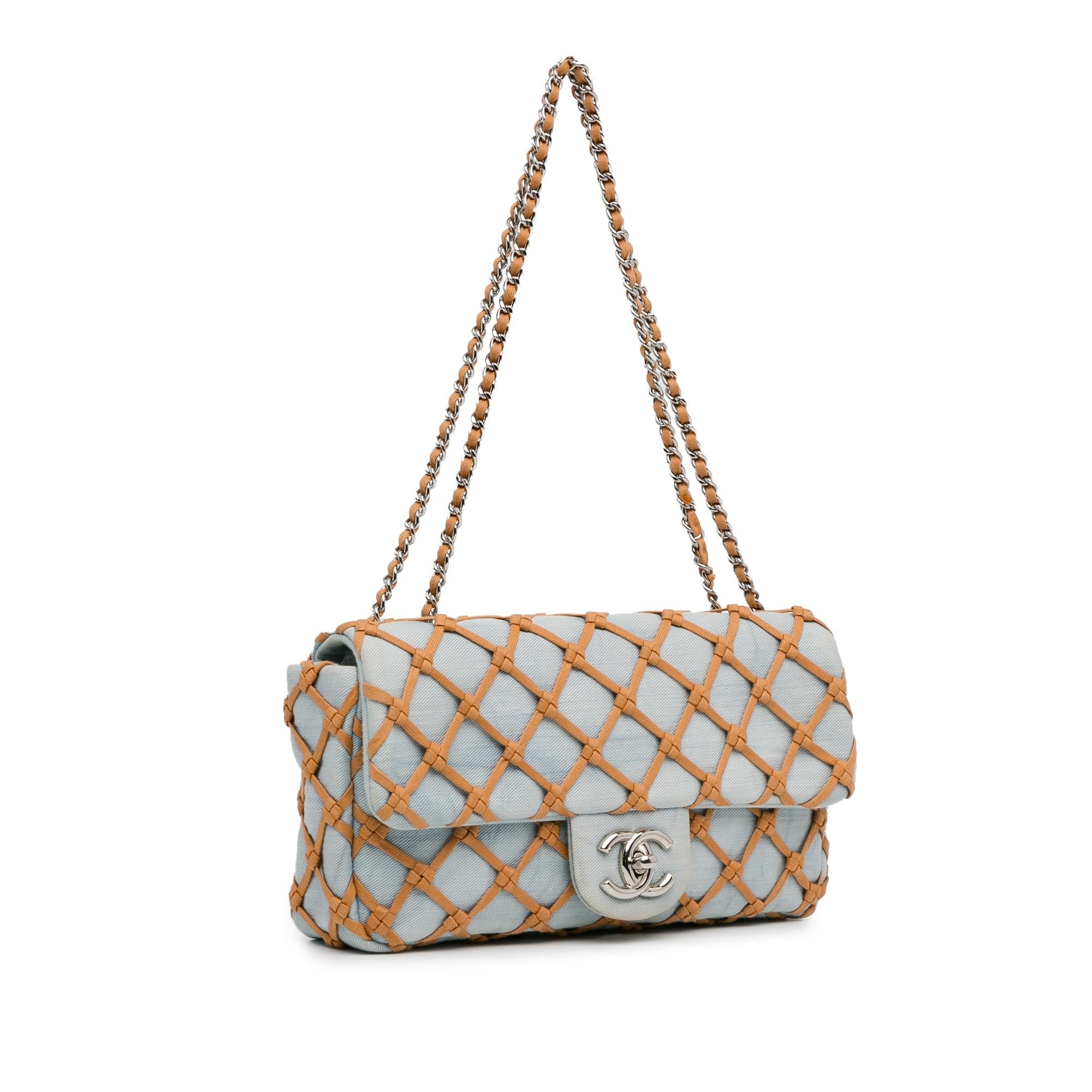 Chanel Small Denim Canebiers Net Flap