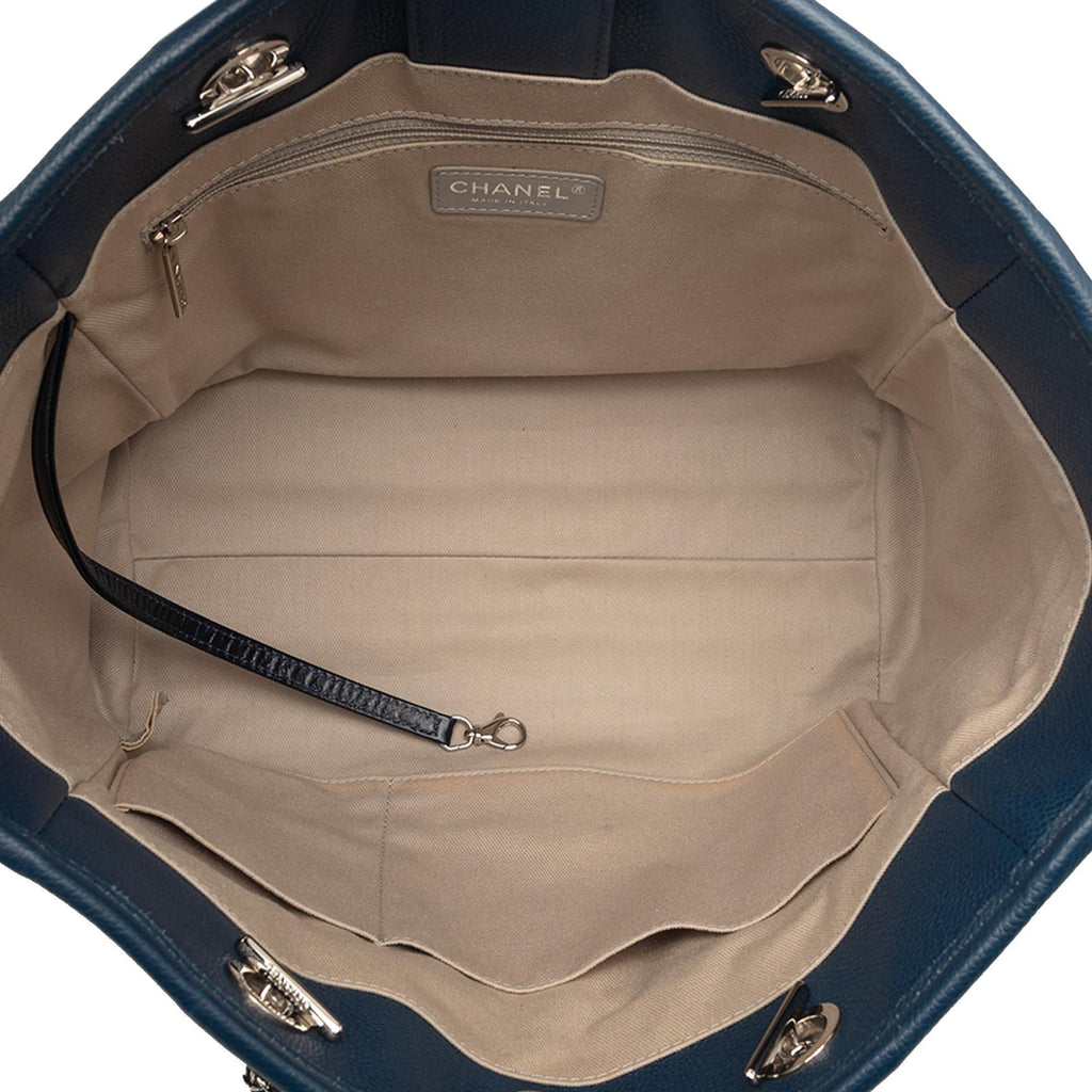 Chanel Small Glazed Calfskin Deauville Tote