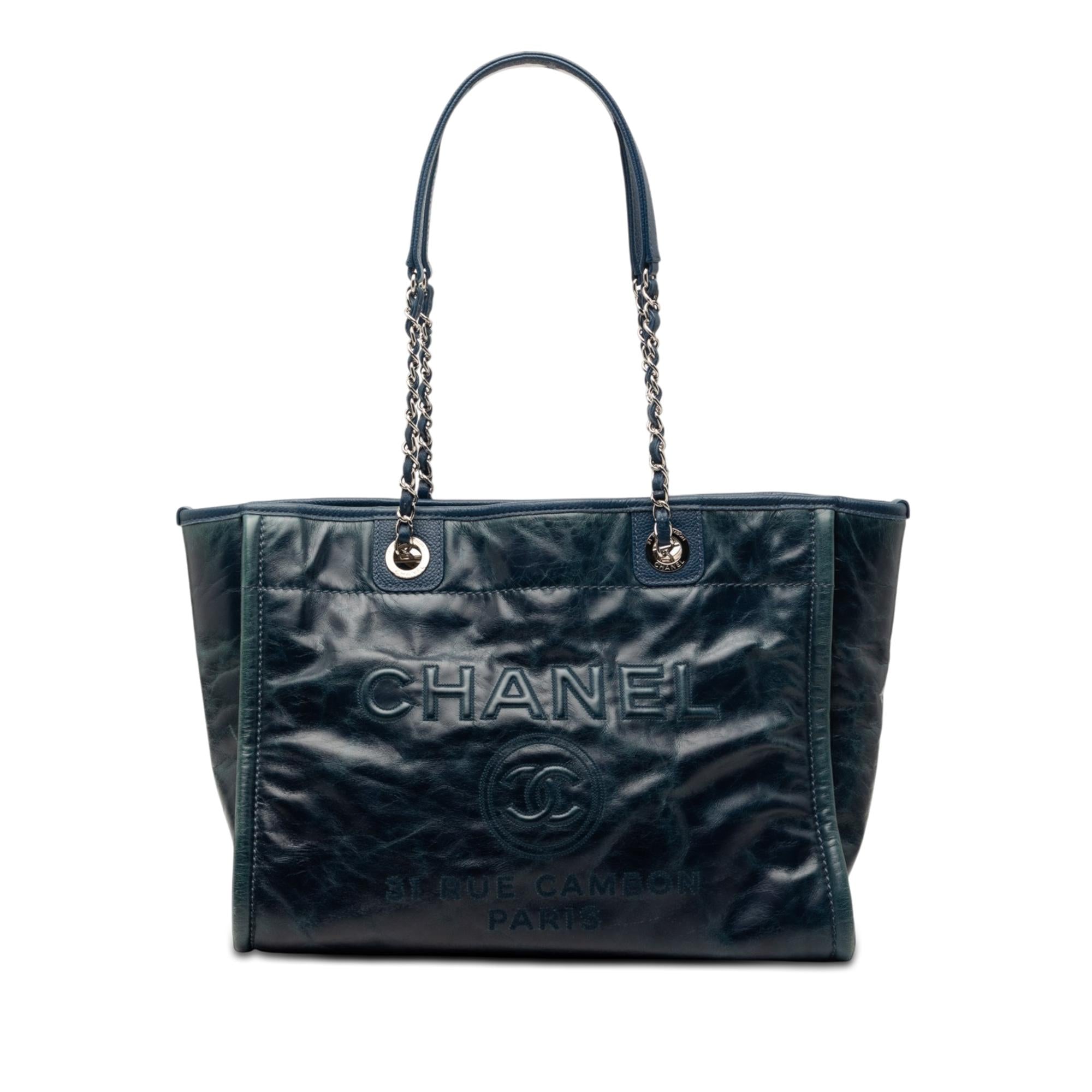 Chanel Small Glazed Calfskin Deauville Tote