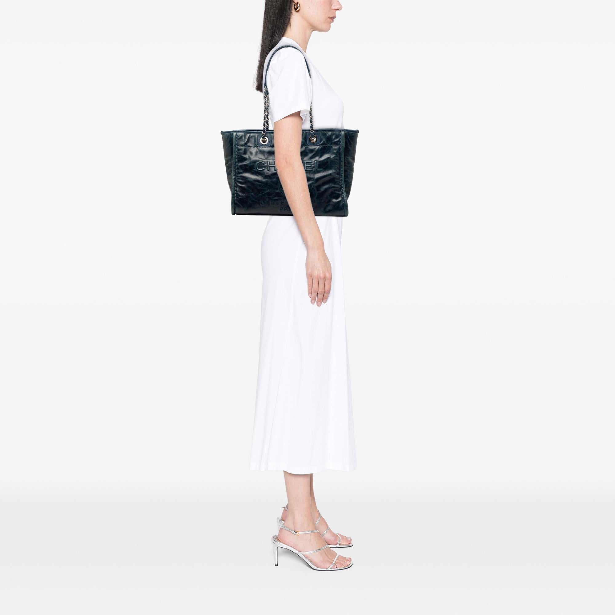 Chanel Small Glazed Calfskin Deauville Tote