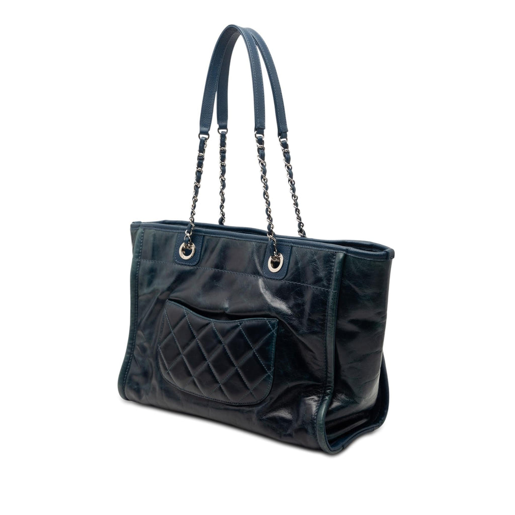 Chanel Small Glazed Calfskin Deauville Tote