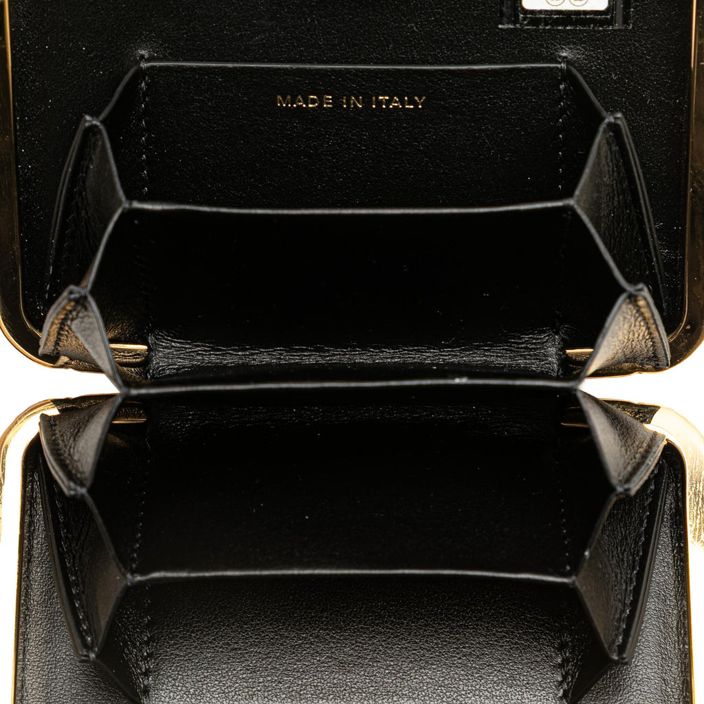 Chanel Small Glazed Goatskin Box With Chain