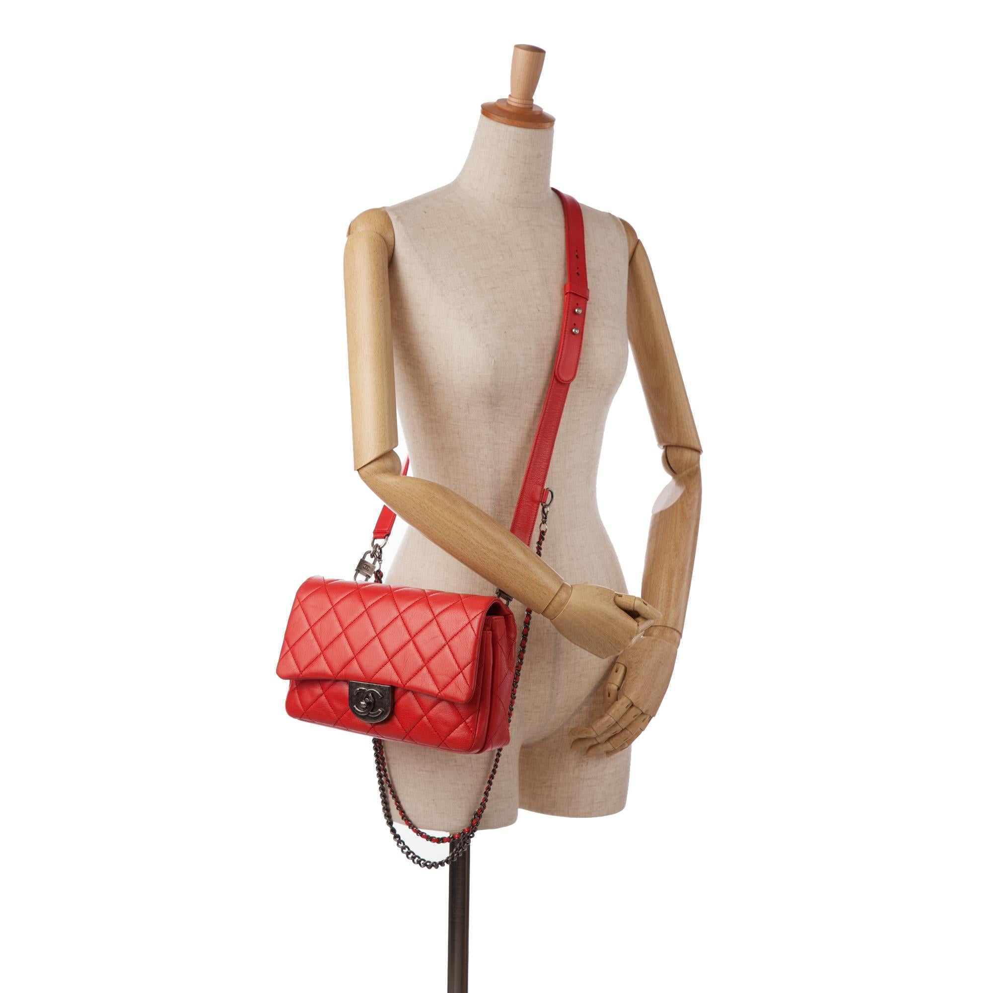 Chanel Small Goatskin Double Carry Waist Chain Flap