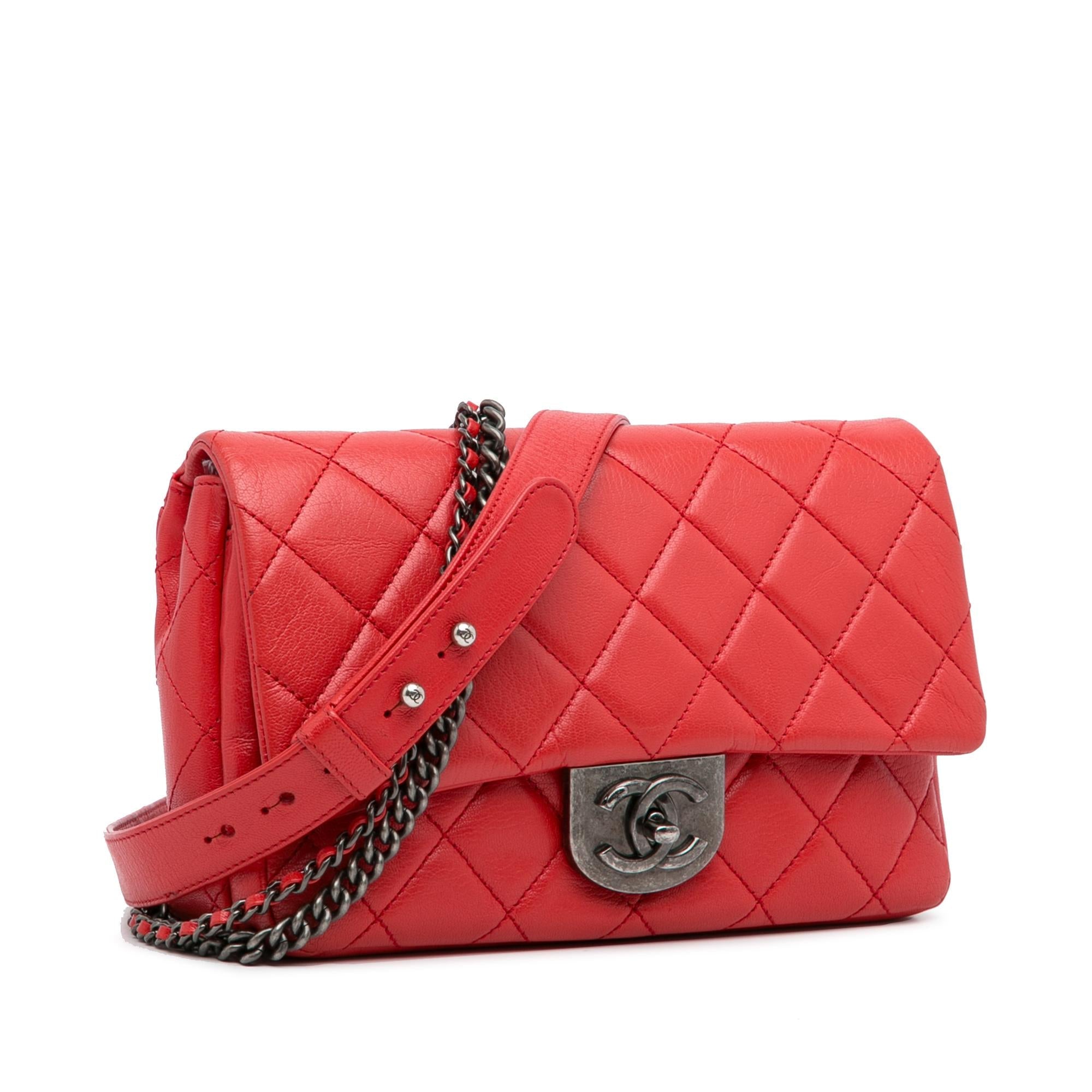 Chanel Small Goatskin Double Carry Waist Chain Flap