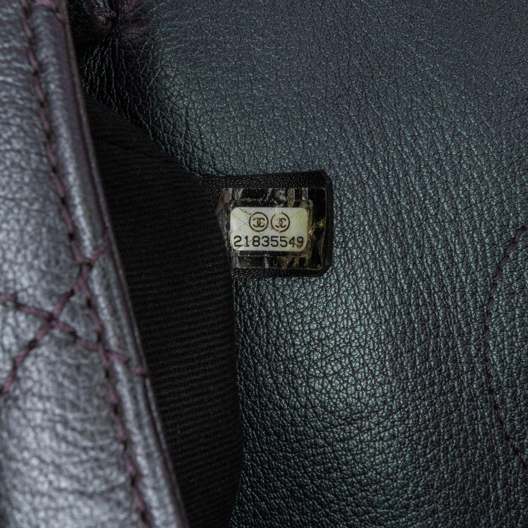 Chanel Small Iridescent Goatskin Rainbow Hardware Double Carry Waist Chain Flap