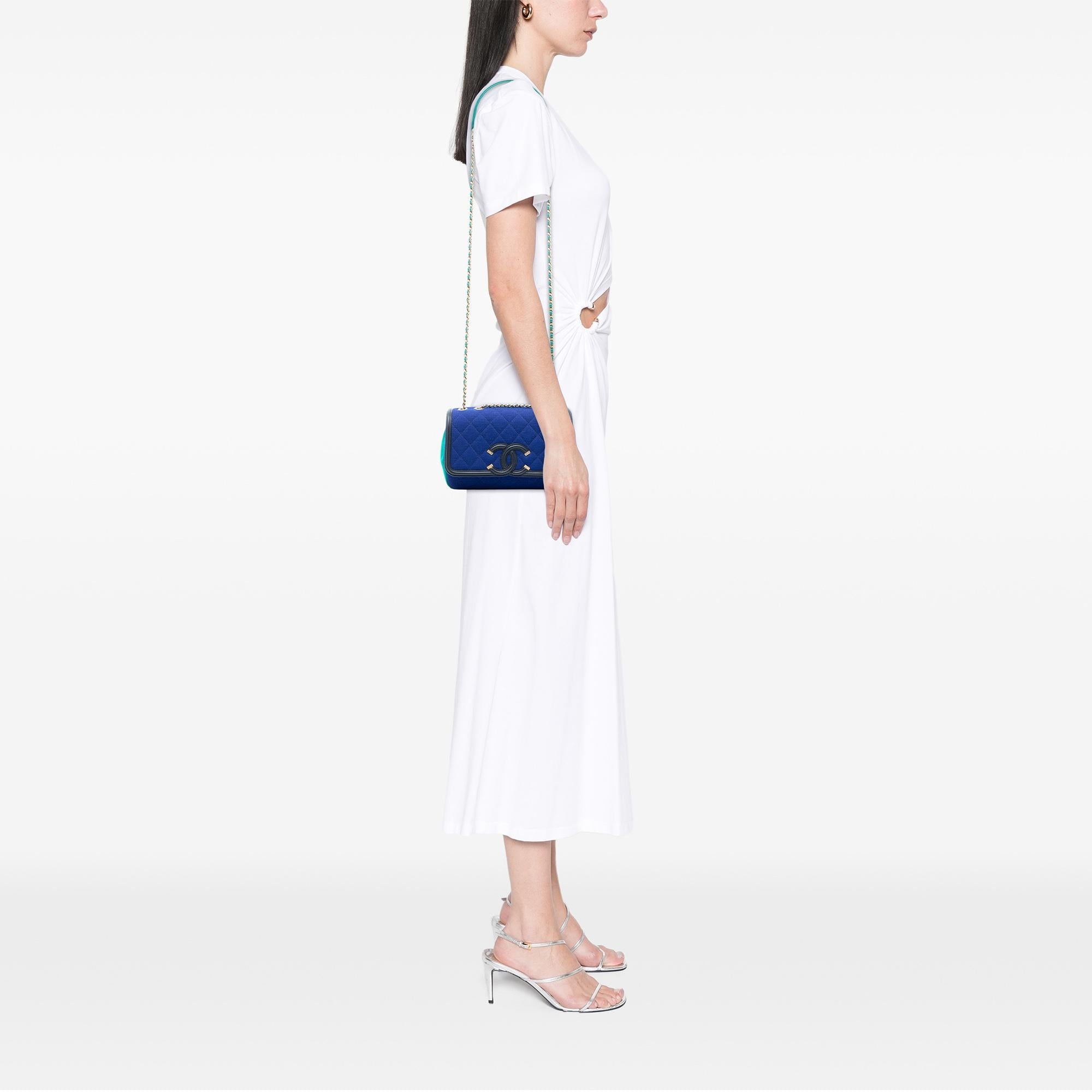 Chanel Small Jersey CC Filigree Flap